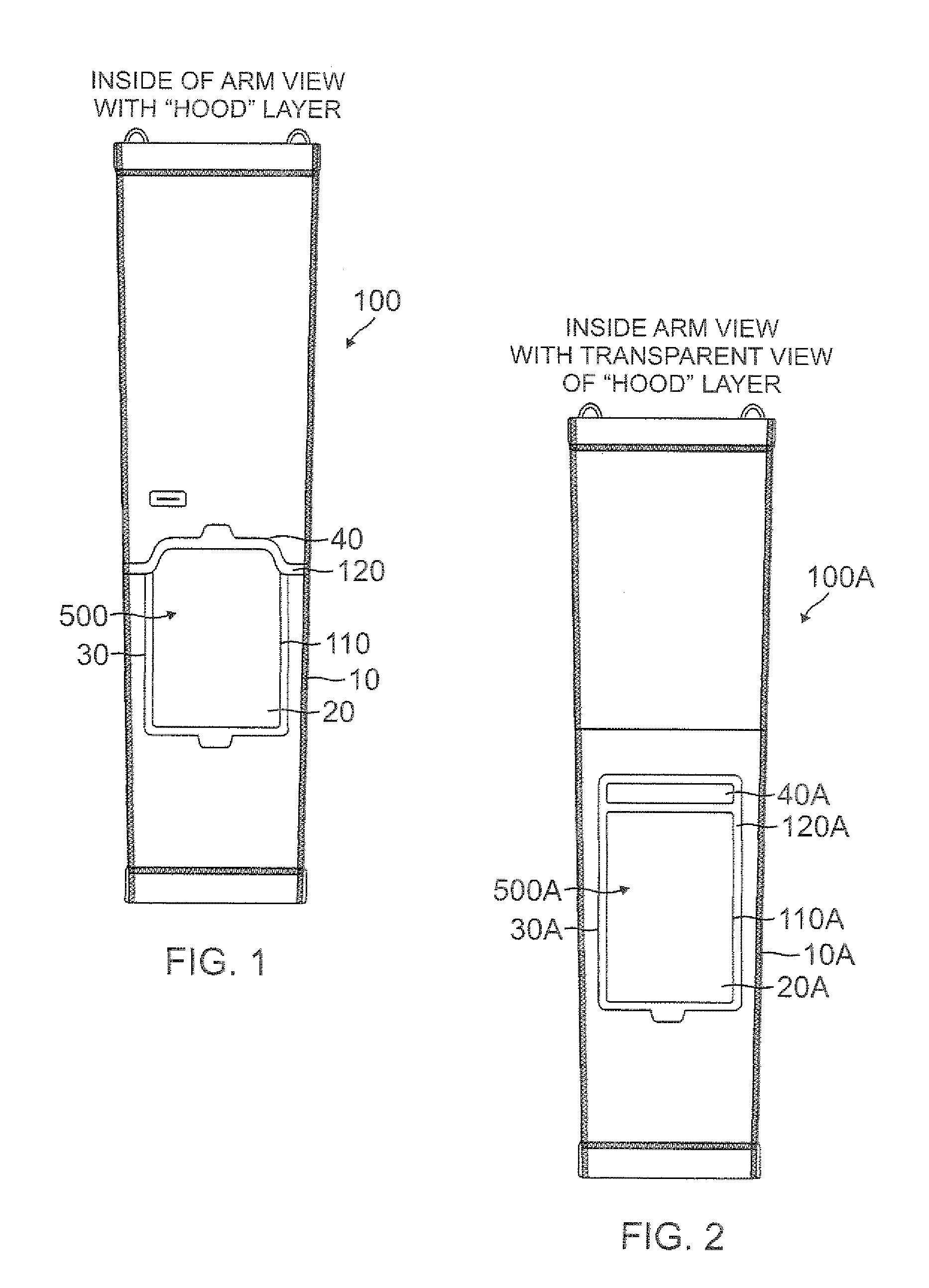 Compression sleeve for retaining electronic devices in an operable format while an individual is wearing the sleeve and engaging in physical activities