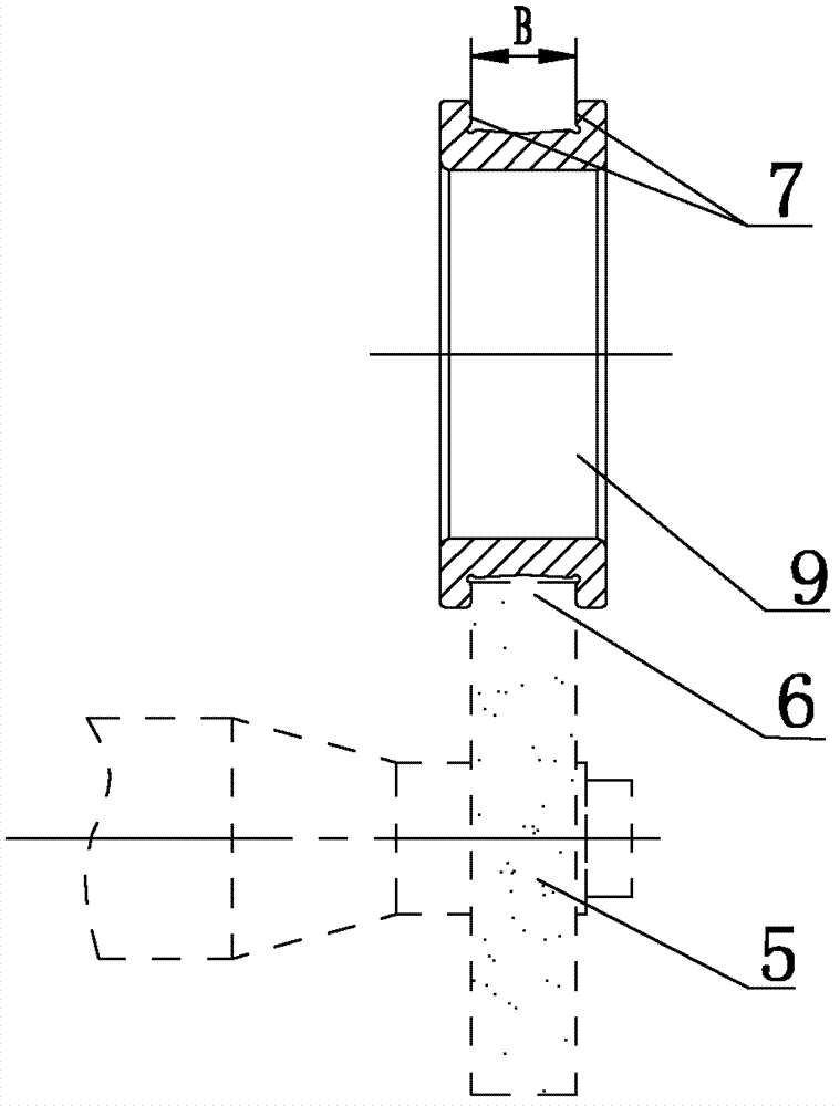 Grinding wheel grinding roller