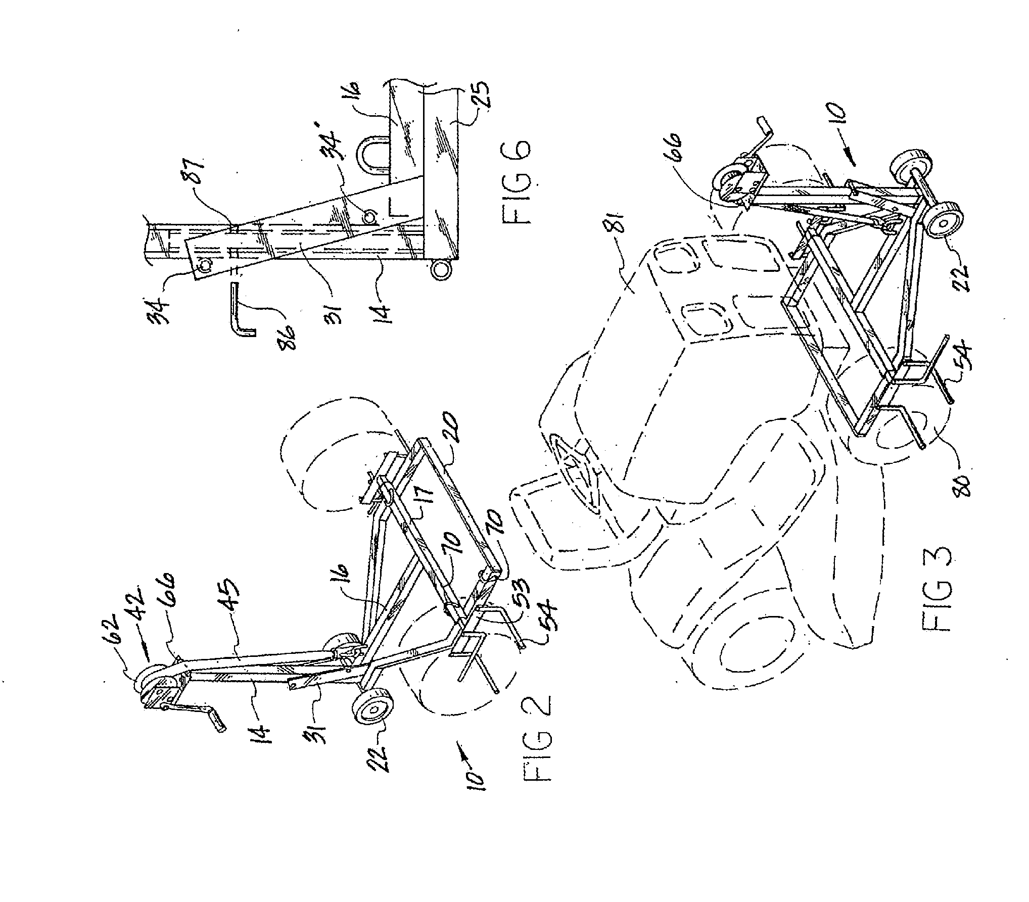 Methods and apparatuses for a small vehicle jack apparatus