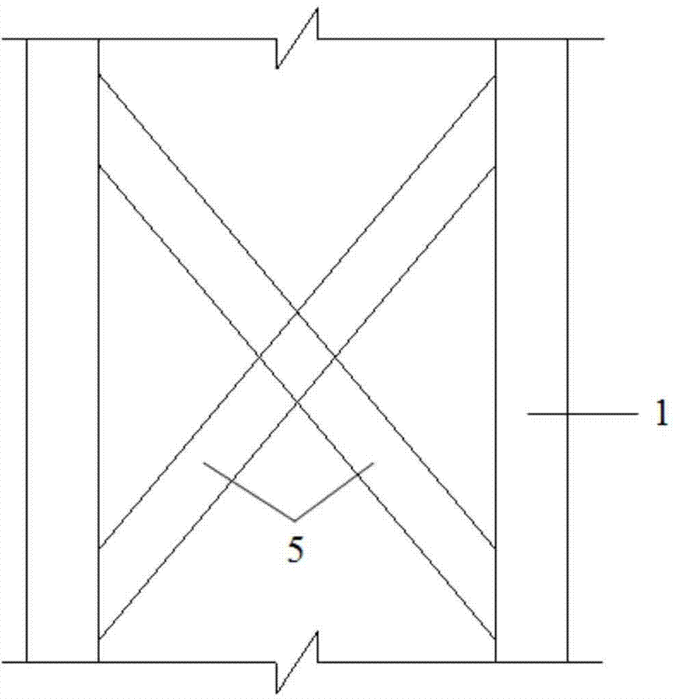 Groove-shaped steel plate shear wall with inbuilt round reinforcing cages and externally pasted steel plate supports and construction method