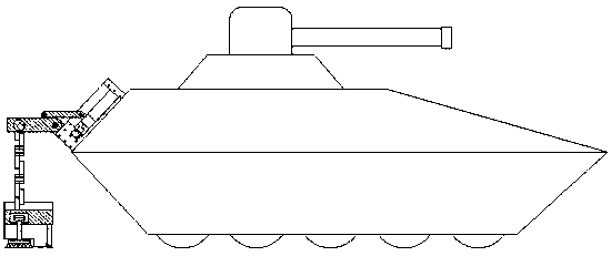 Rut mark eliminating device for concealed armored vehicle