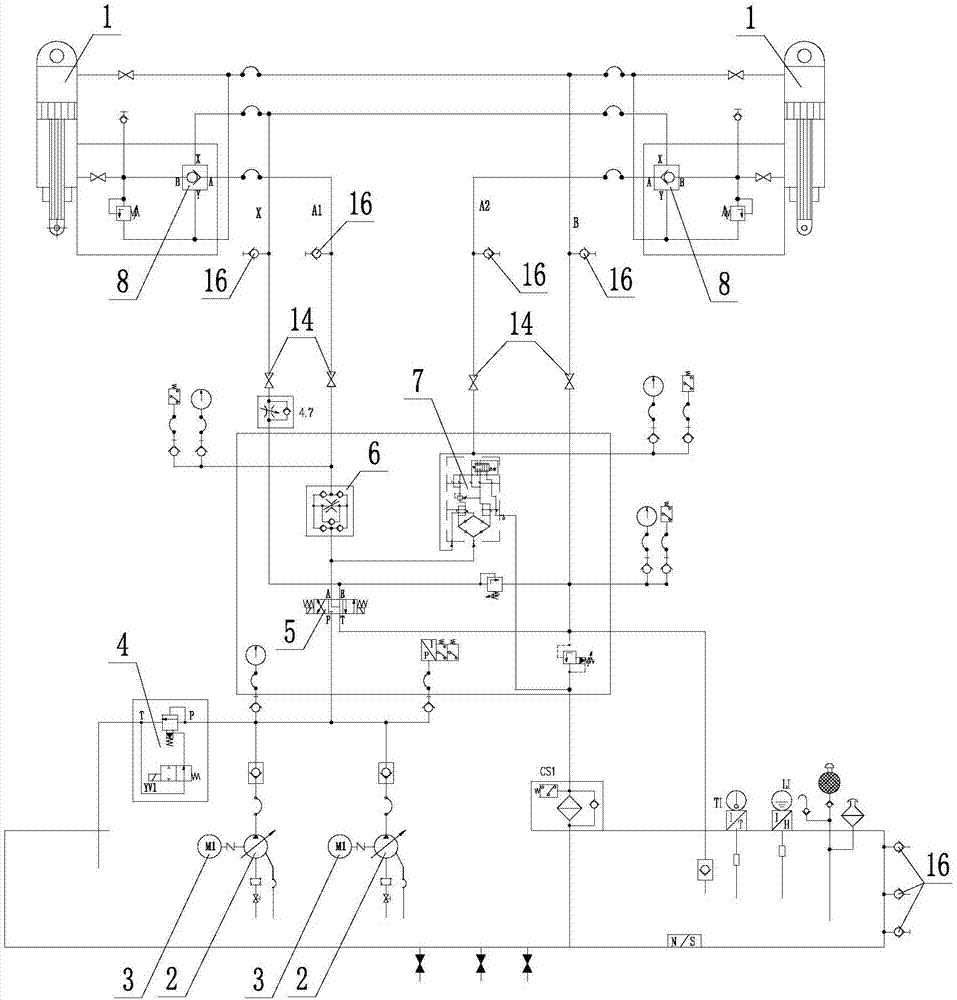 Spillway hydraulic hoist system with emergency function