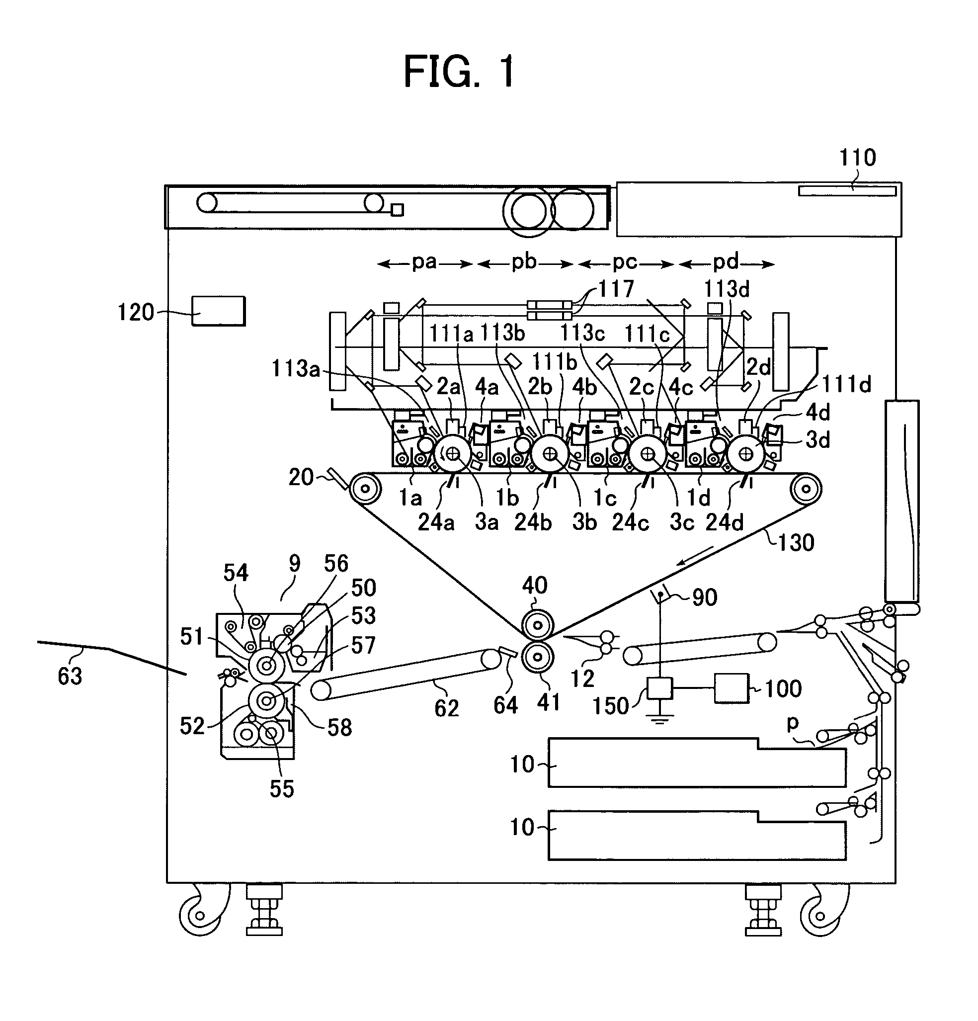 Image forming apparatus with control adjusting bias output based on recording material surface roughness