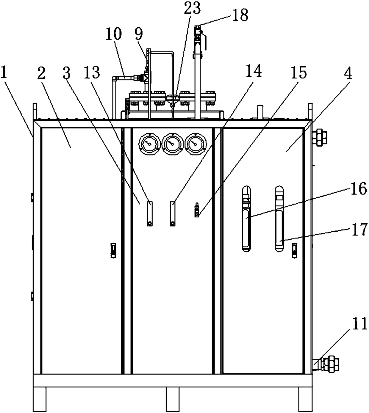 Efficient methanol high-temperature cracking furnace with automatic carbon burning function