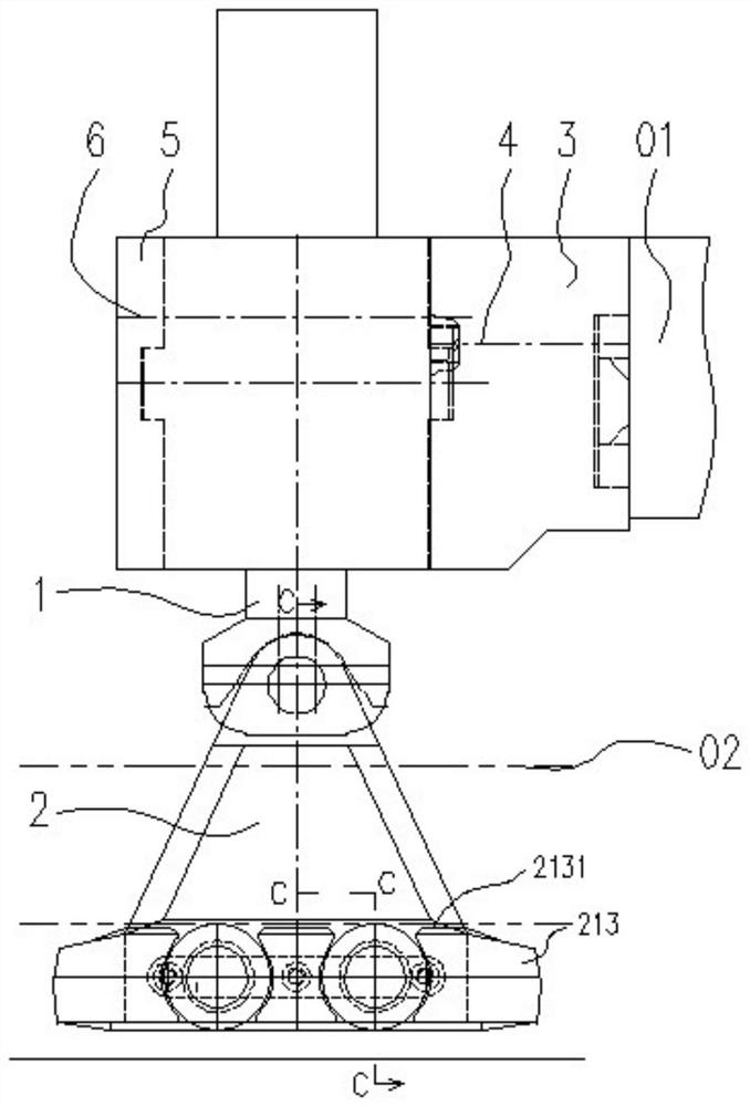 Rolling type auxiliary stress floating mechanism