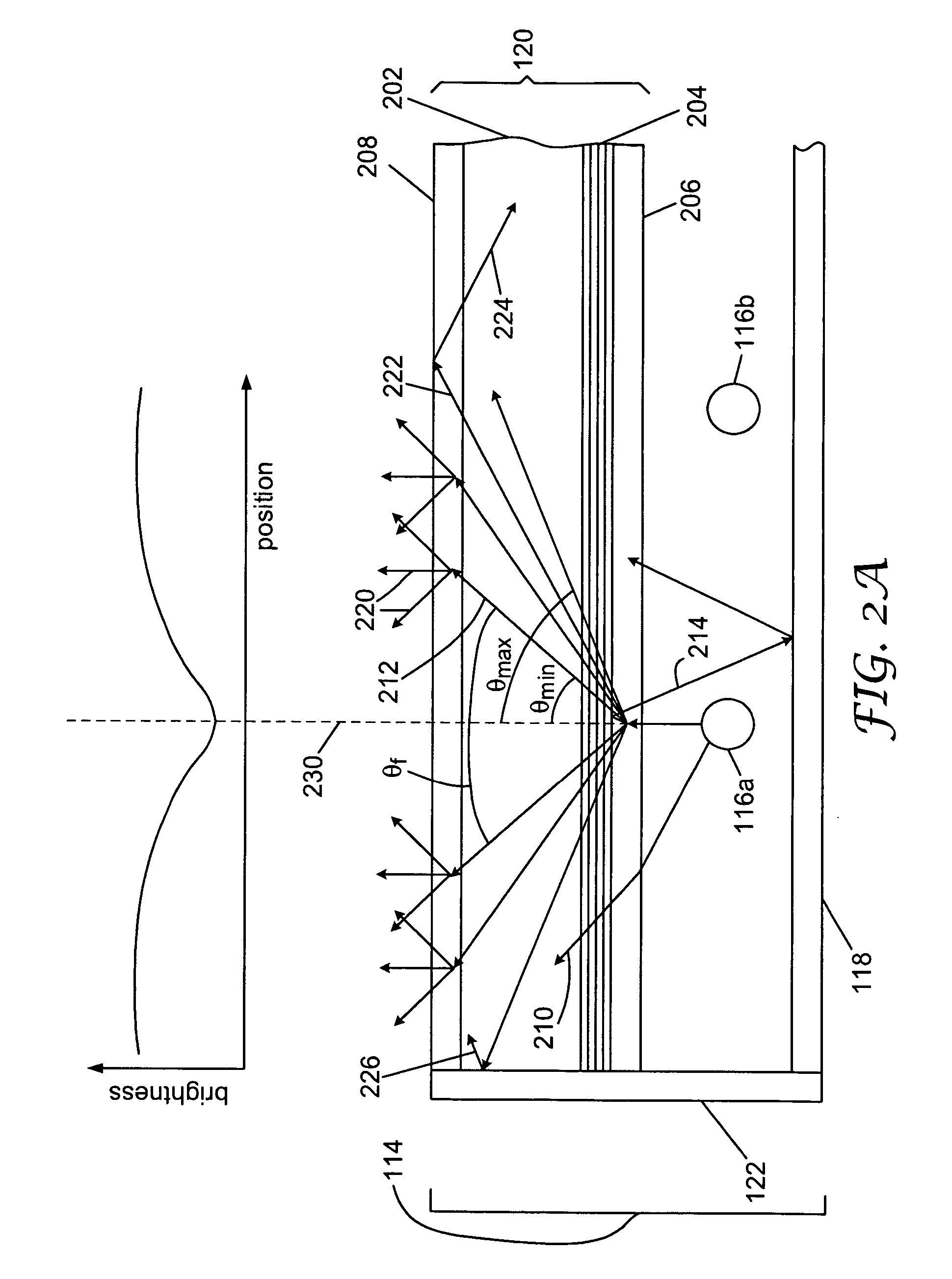 Optical element for lateral light spreading in back-lit displays and system using same