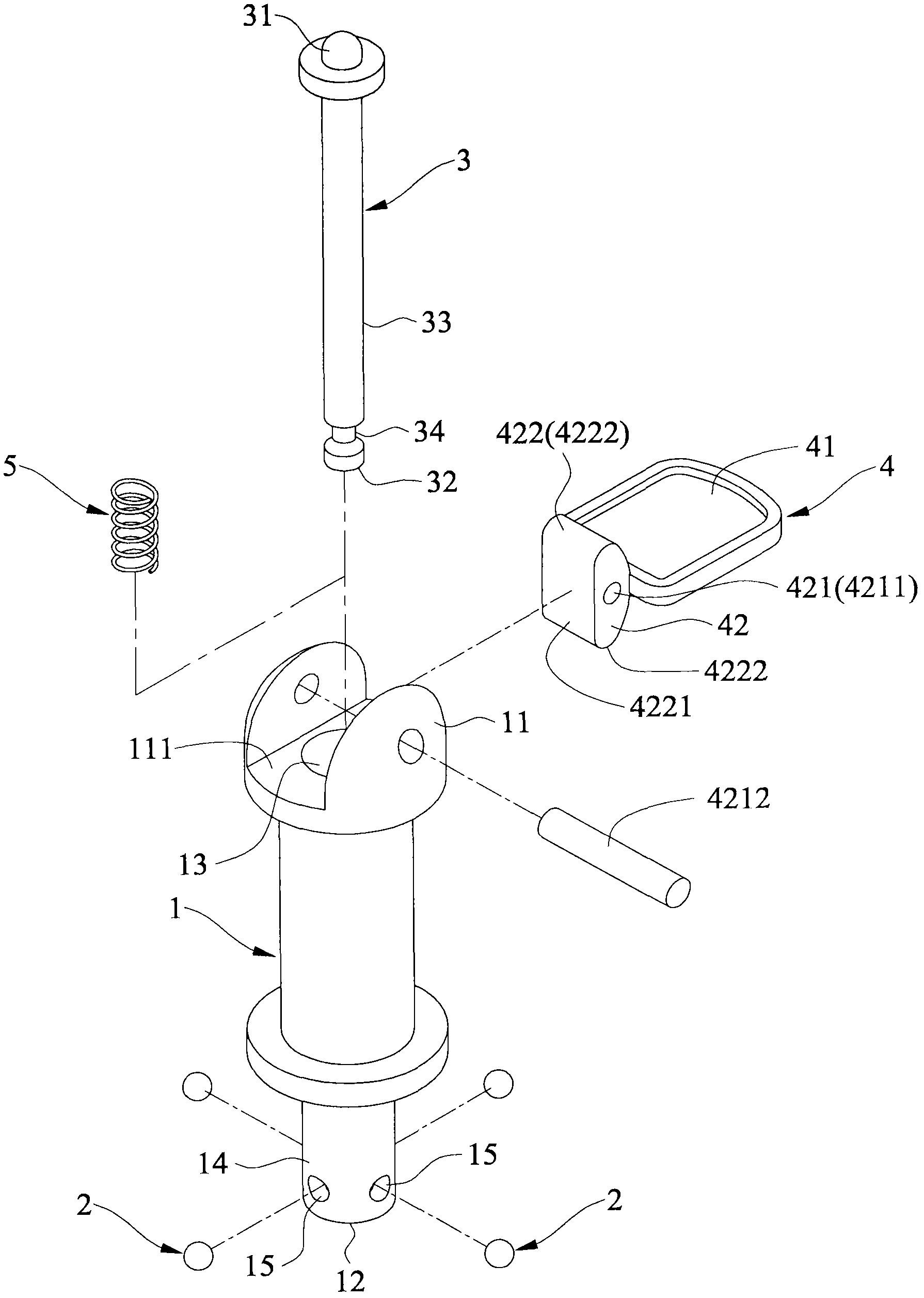 Fast connecting module having active positioning mechanism