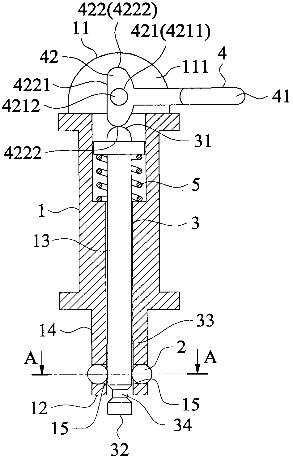 Fast connecting module having active positioning mechanism