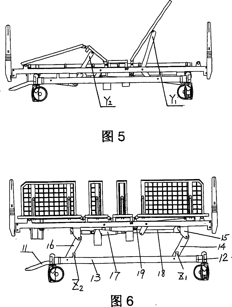 Multifunctional turning-over bed