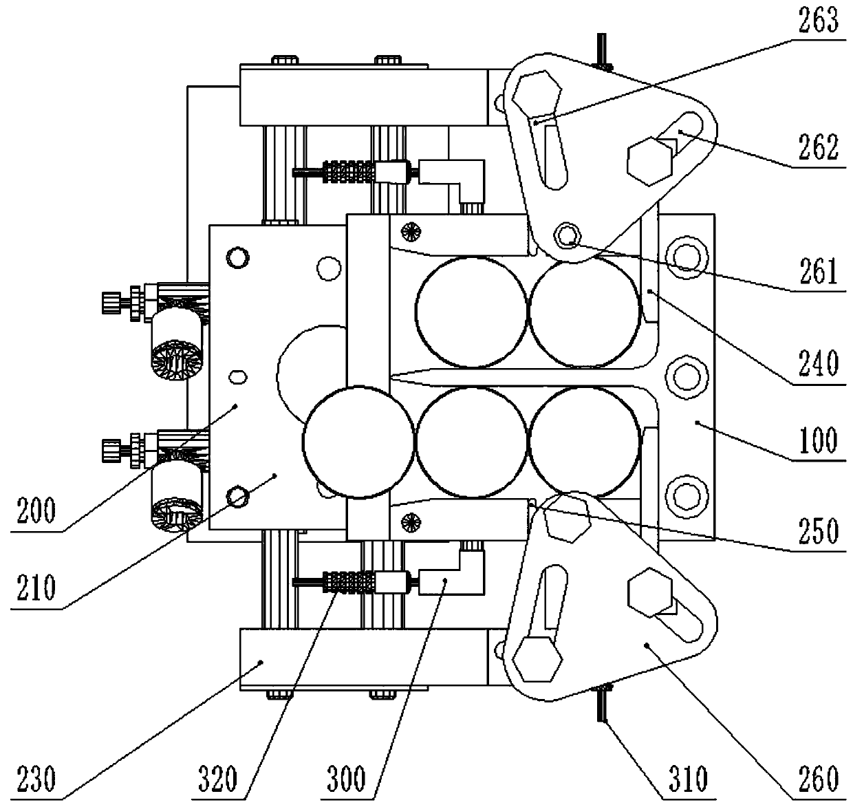 Jade wafer pneumatic precise distributing, positioning and detecting device