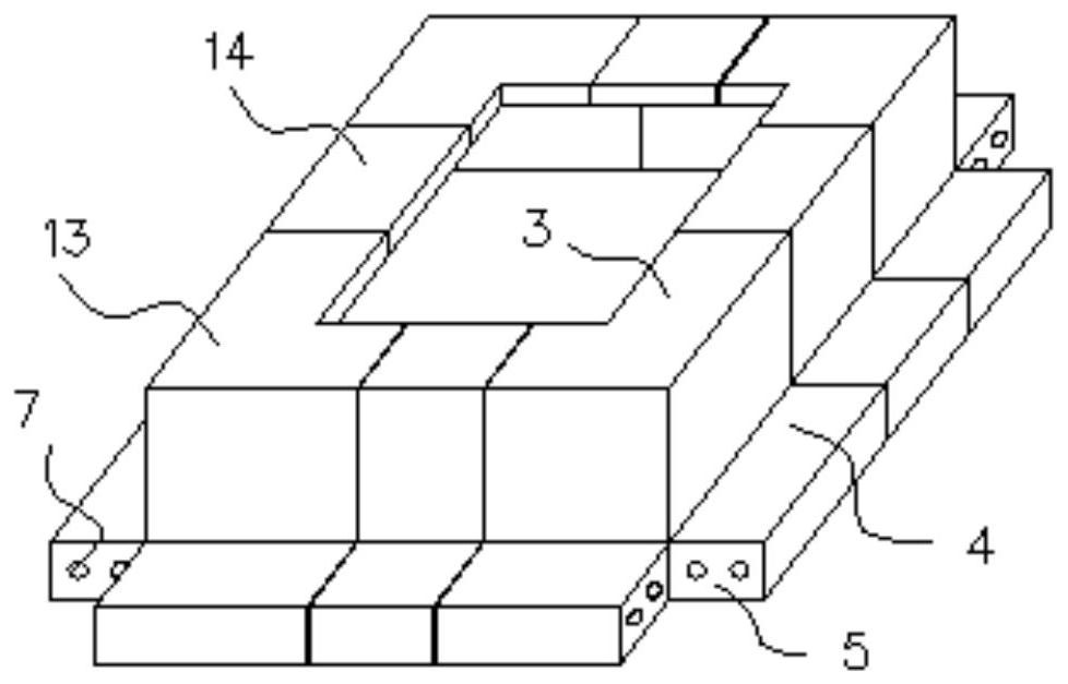 A kind of formwork for the construction of superimposed cross-section densely ribbed floor and its construction method