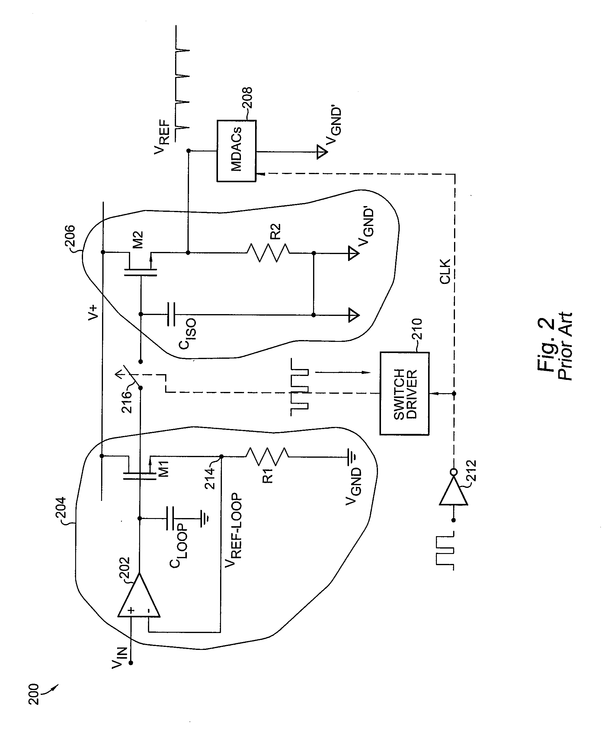Radiation tolerant circuit for minimizing the dependence of a precision voltage reference from ground bounce and signal glitch