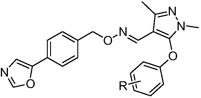 Pyrazole oxime ether compound having oxazole biphenylyl structure as well as preparation method and application thereof