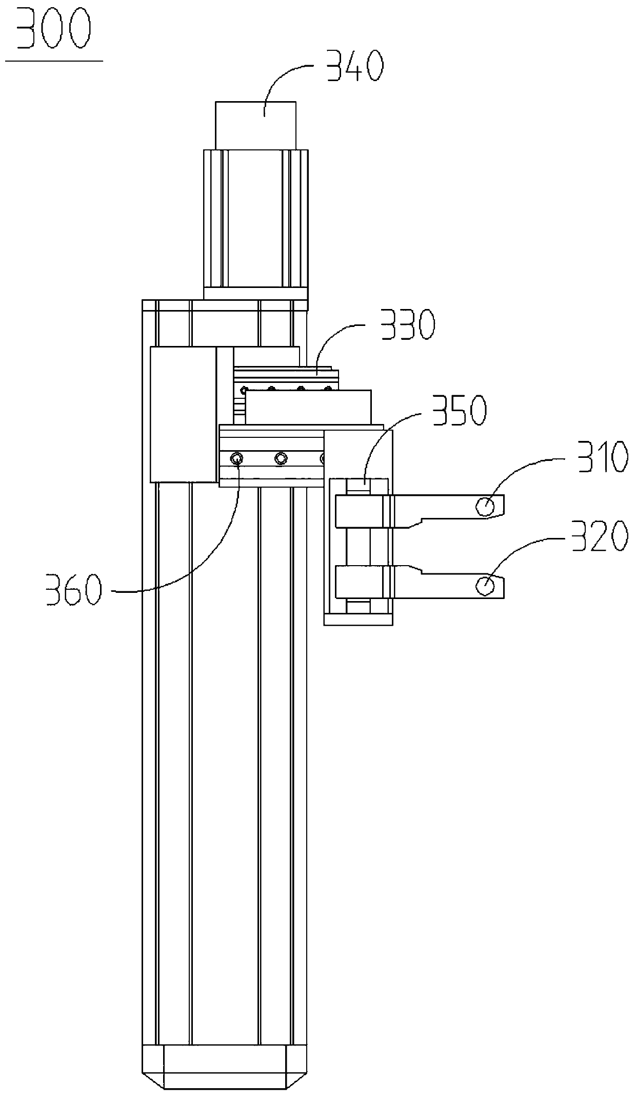 Adhesive pasting mechanism, adhesive pasting device and adhesive wrapping equipment