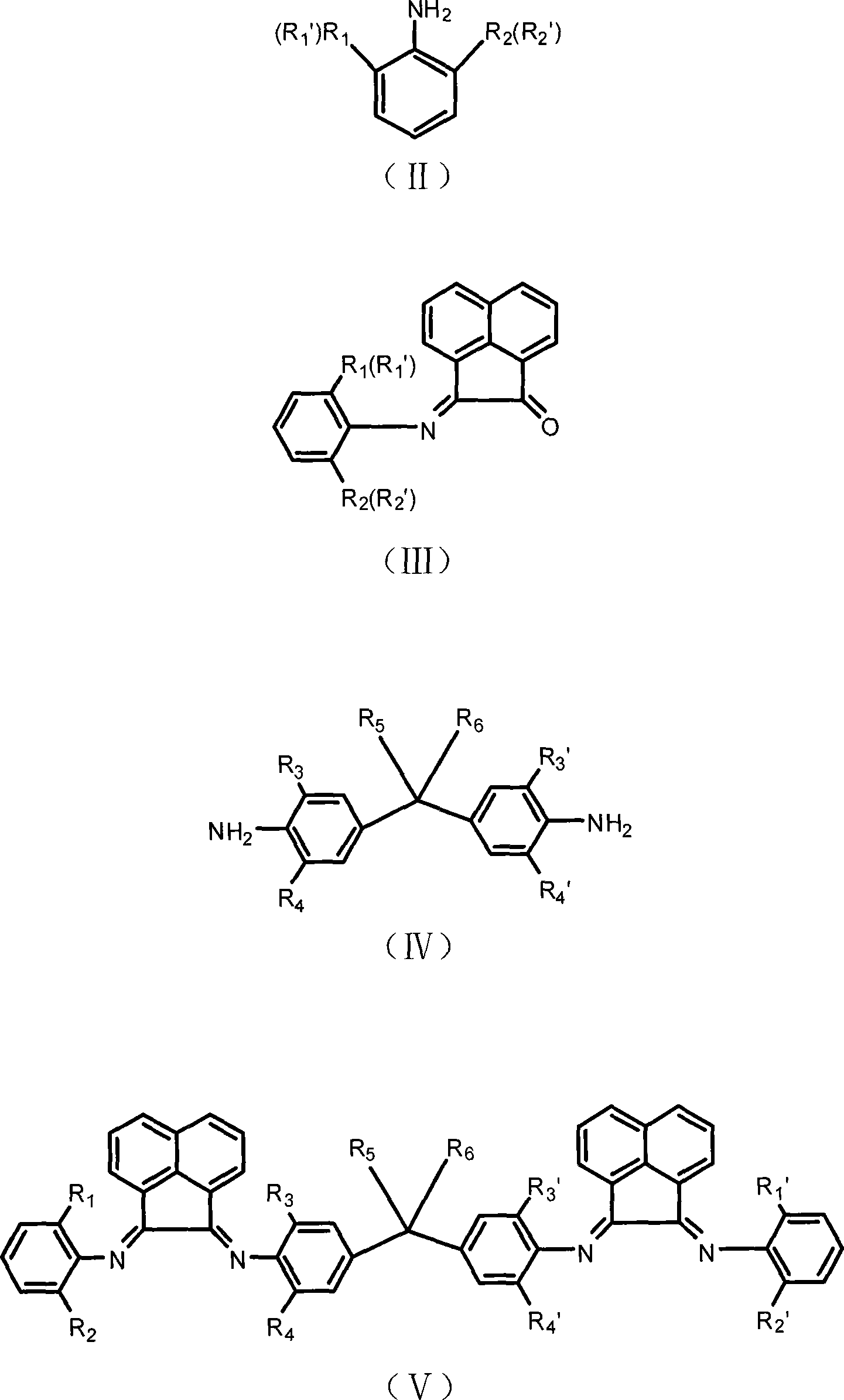 Double-core nickel series compounds, preparation method and application thereof
