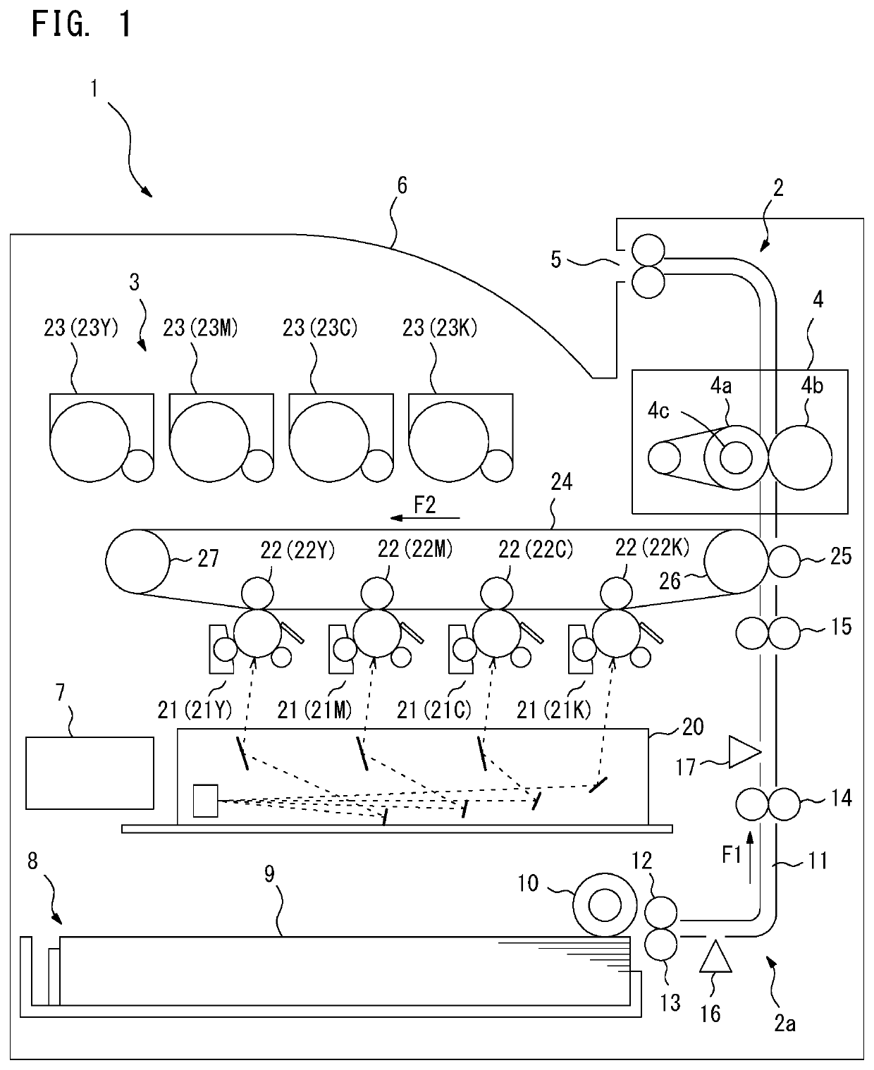 Image forming device, paper feeding mechanism deterioration determining method and non-transitory recording medium