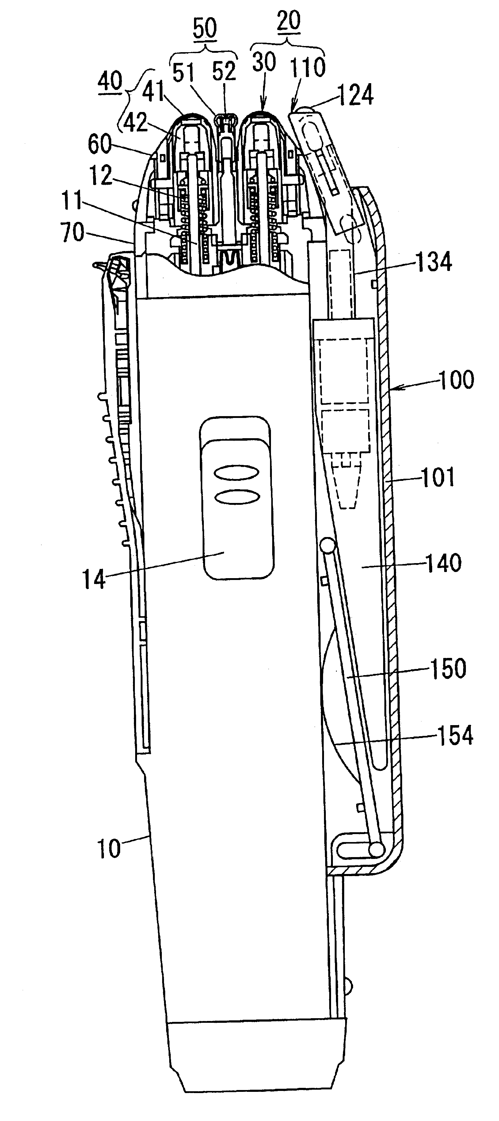 Hair removing device with a lotion applicator