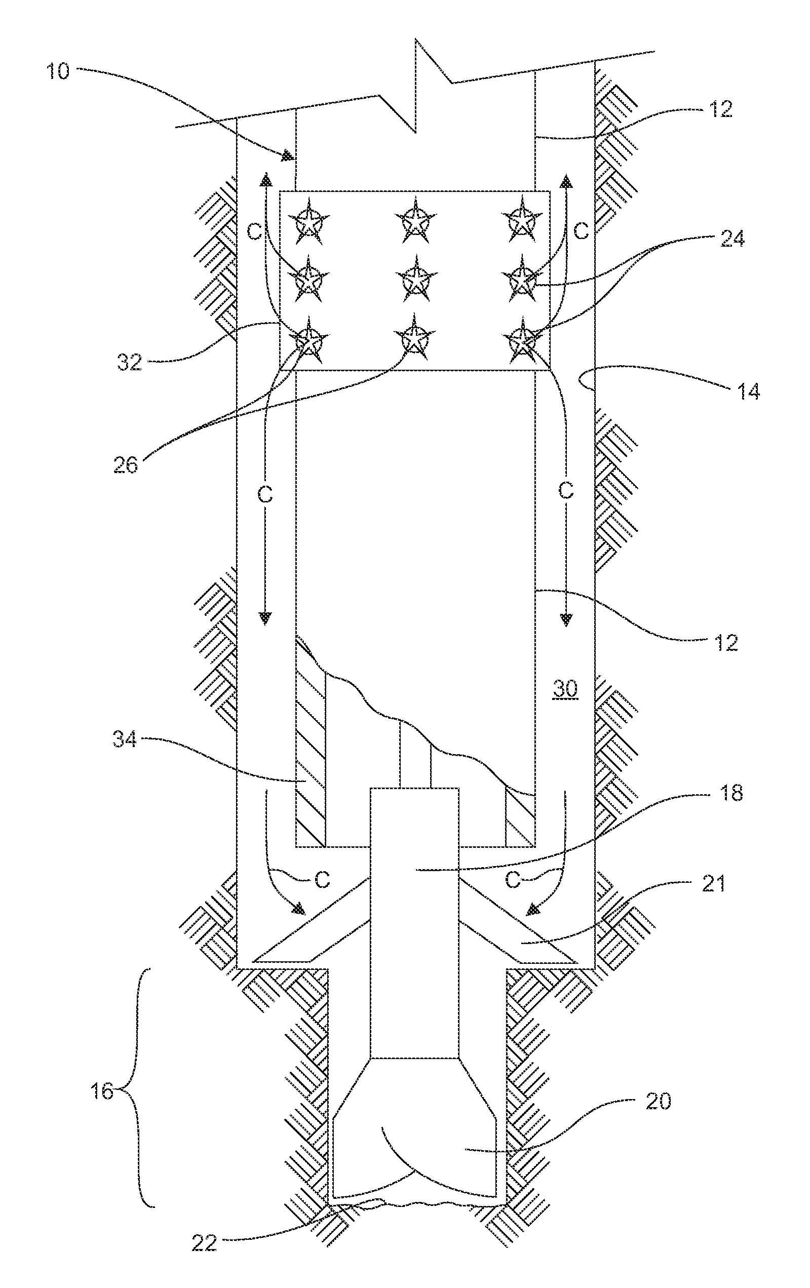 System for cementing tubulars comprising a mud motor