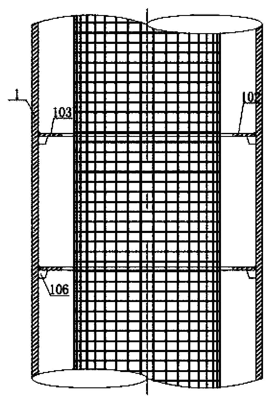 Middle layer joint connecting structure of concrete-filled steel tubular column and reinforced concrete beams