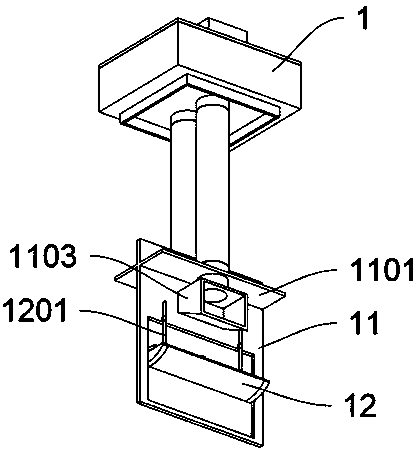 Continuous sewage methane extraction and ventilation device for sewage treatment