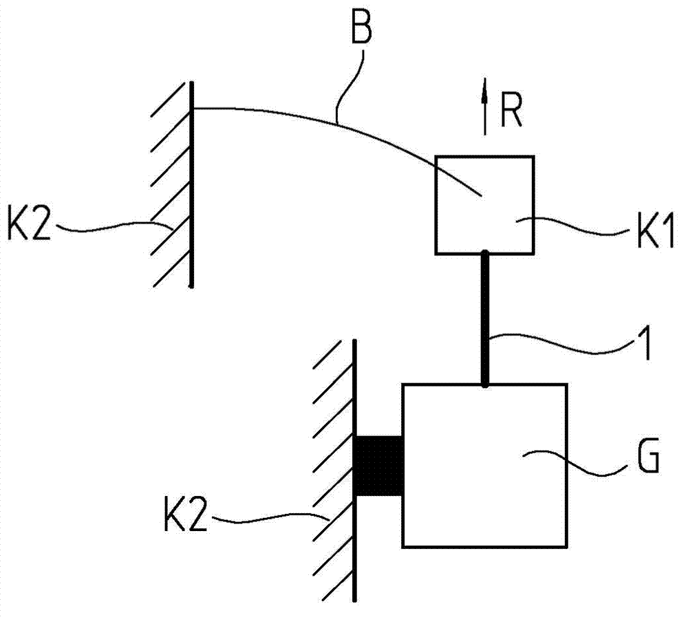 Guide having passive gravity compensation and vertically movably mounted platform