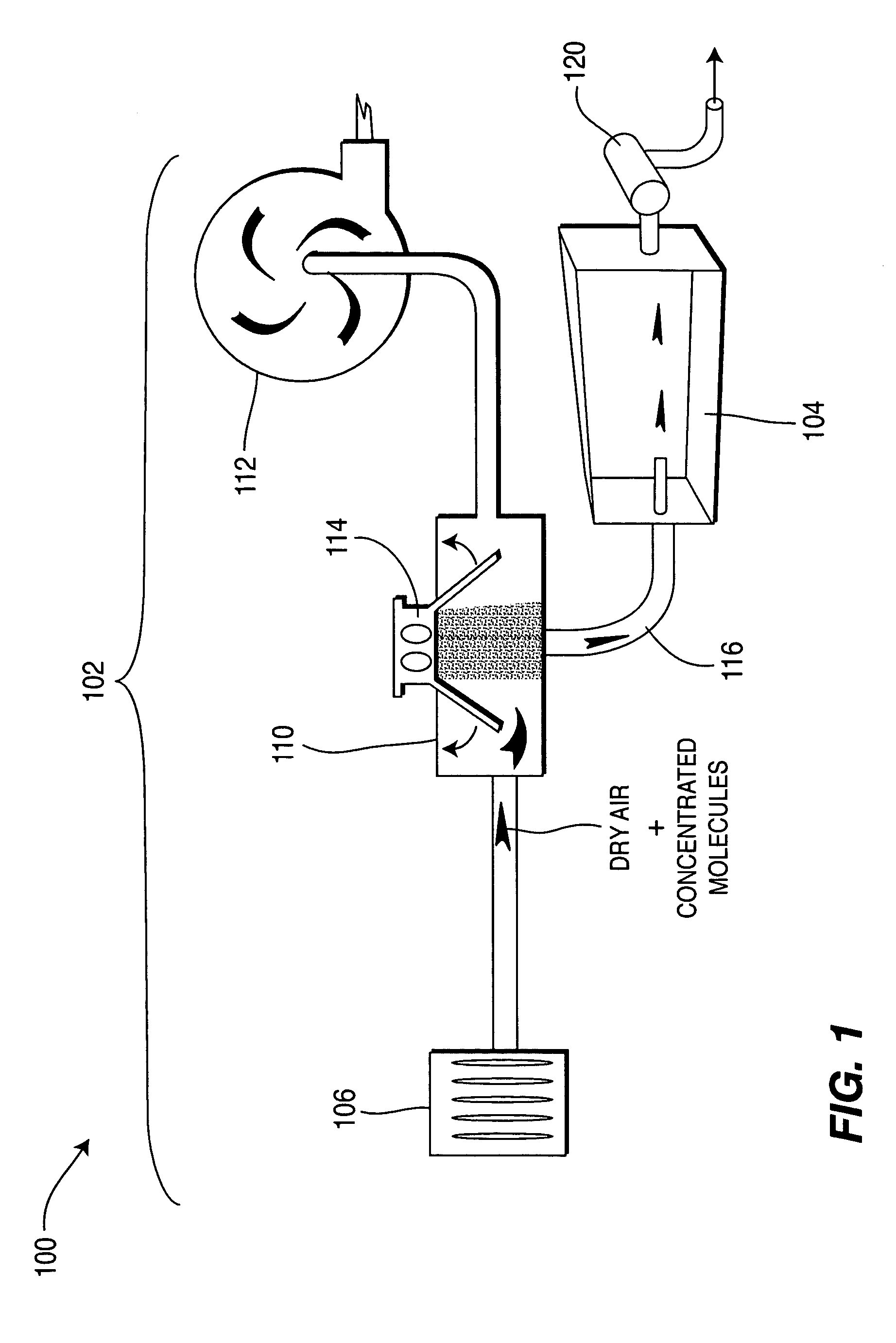 Method and apparatus for the detection of terahertz radiation absorption