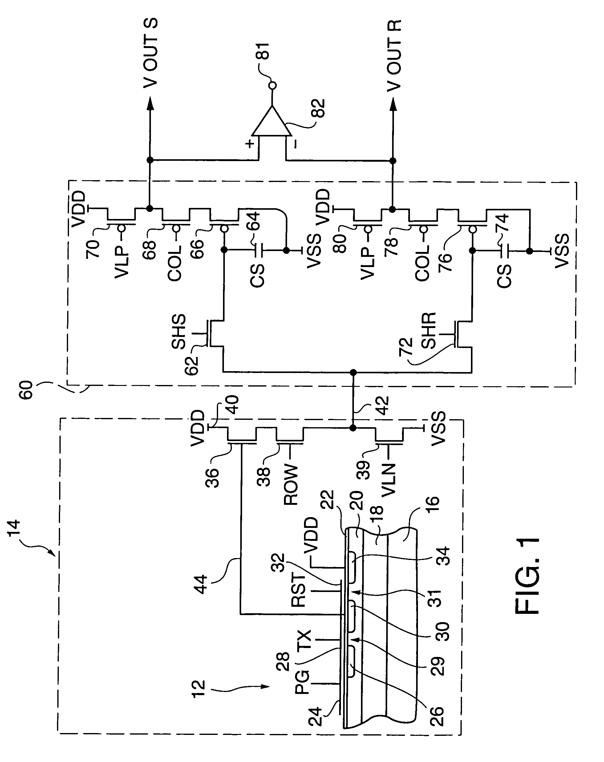 CMOS imager having a nitride dielectric