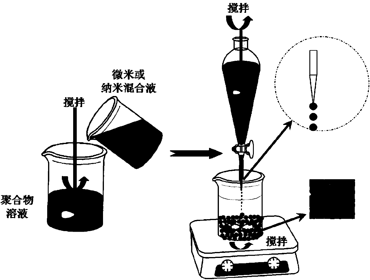 Preparation method for polymer matrix micron/nanometer packing filling modification compound premix particles