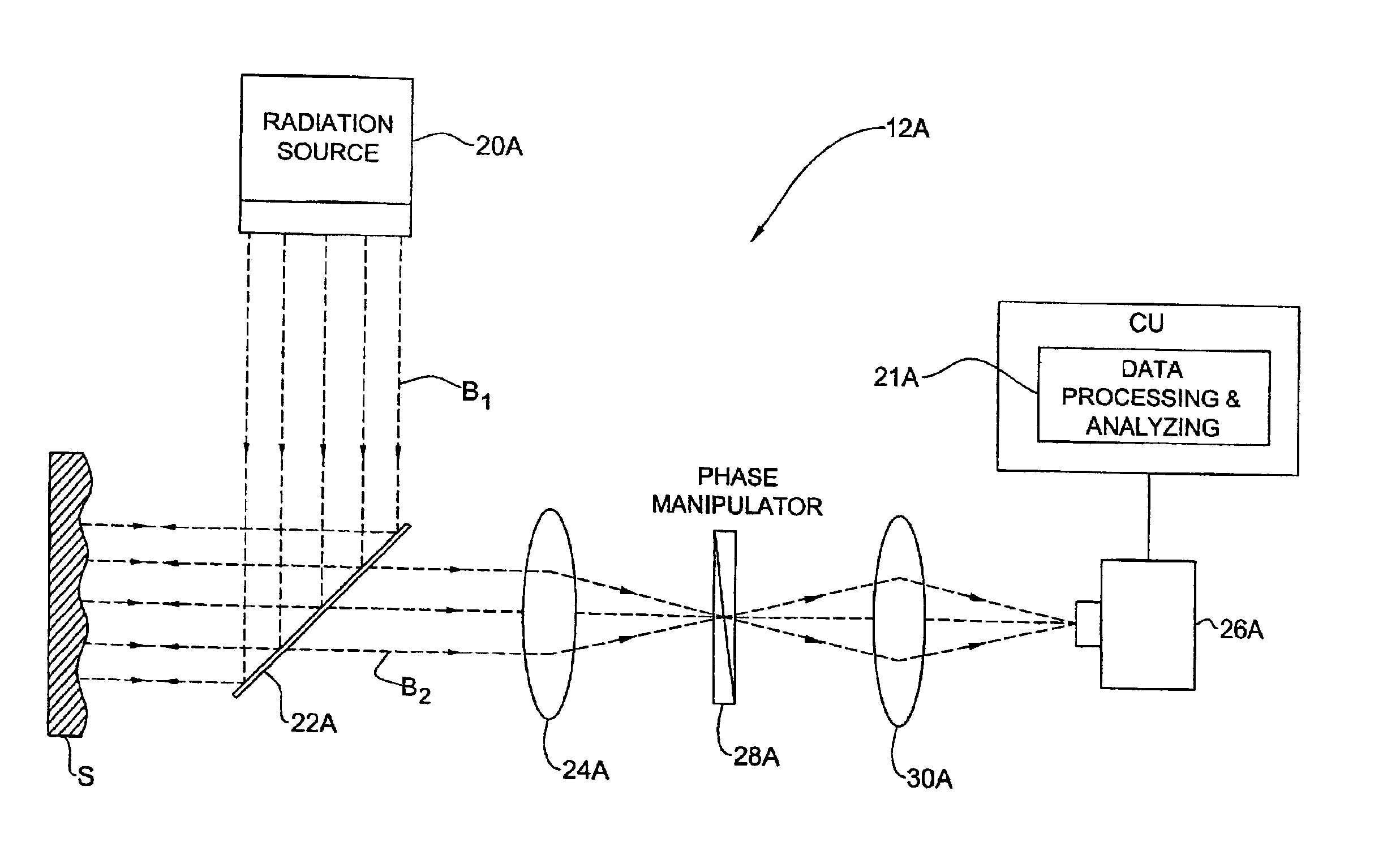 Method and system for monitoring a process of material removal from the surface of a patterned structure