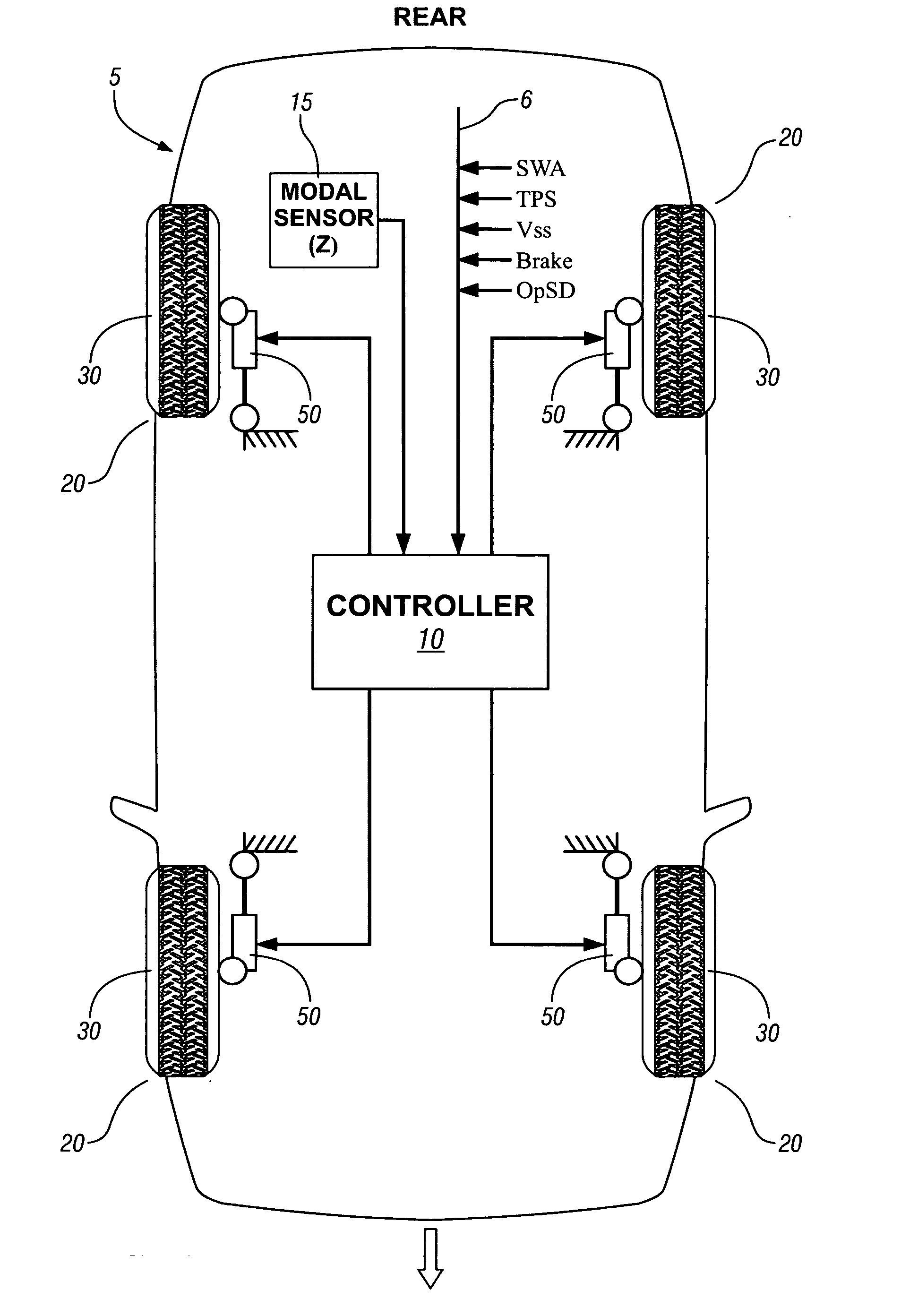 Method and apparatus for controlling damping of a vehicle suspension