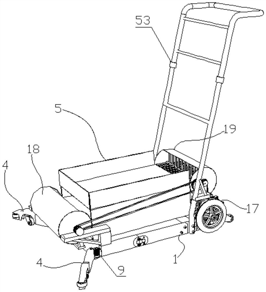 A manual tennis ball collection device