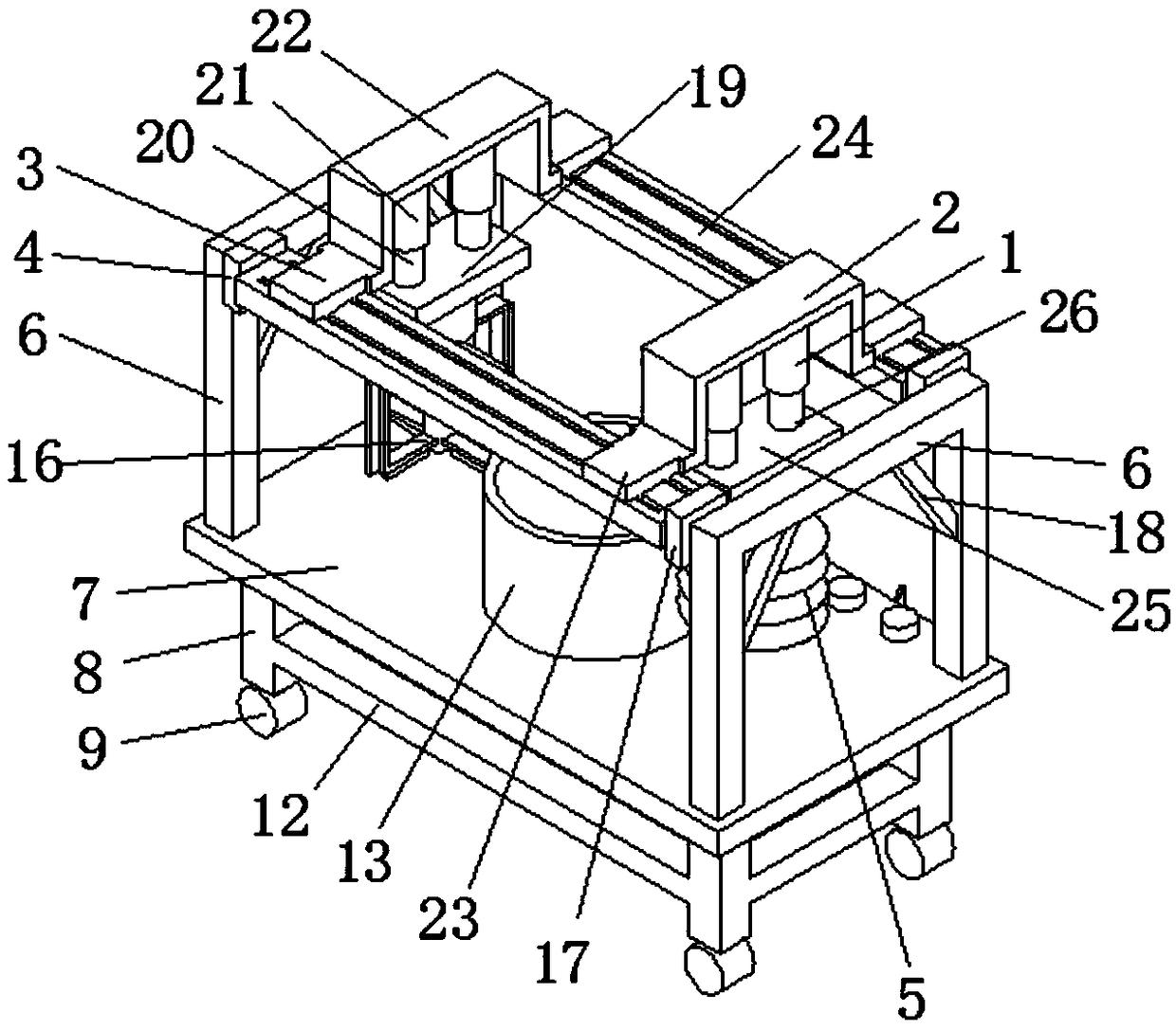 Easy-to-clean material blending device for puffed food