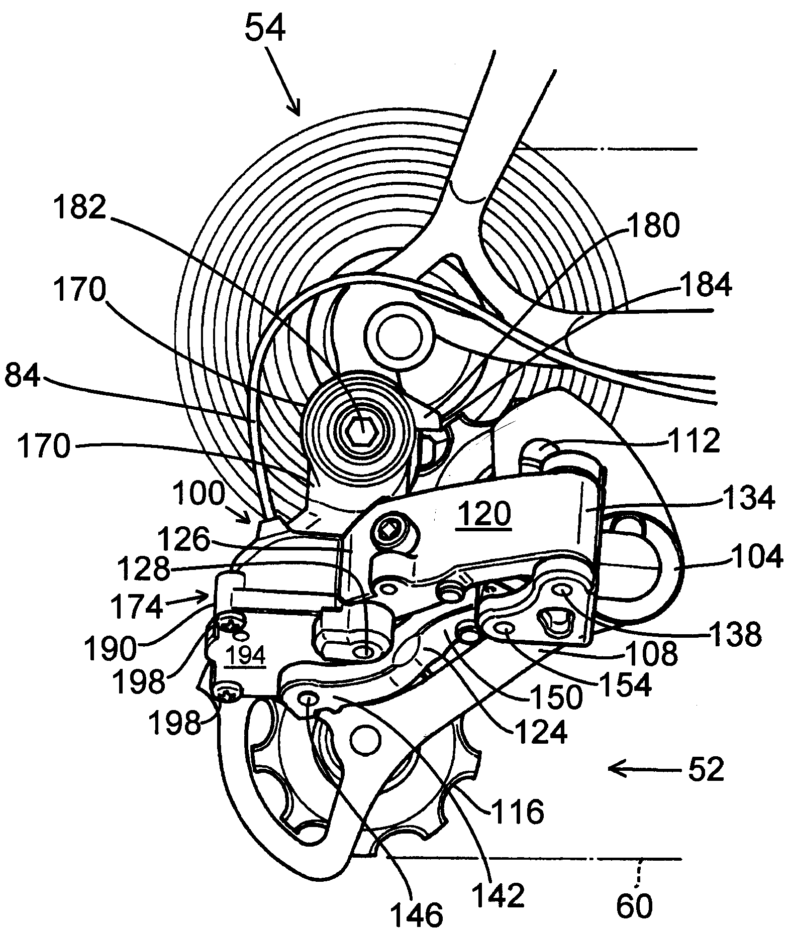 Bicycle derailleur with a motor disposed within a linkage mechanism