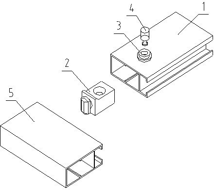Border direct-splicing connection structure of all-aluminum furniture cabinet
