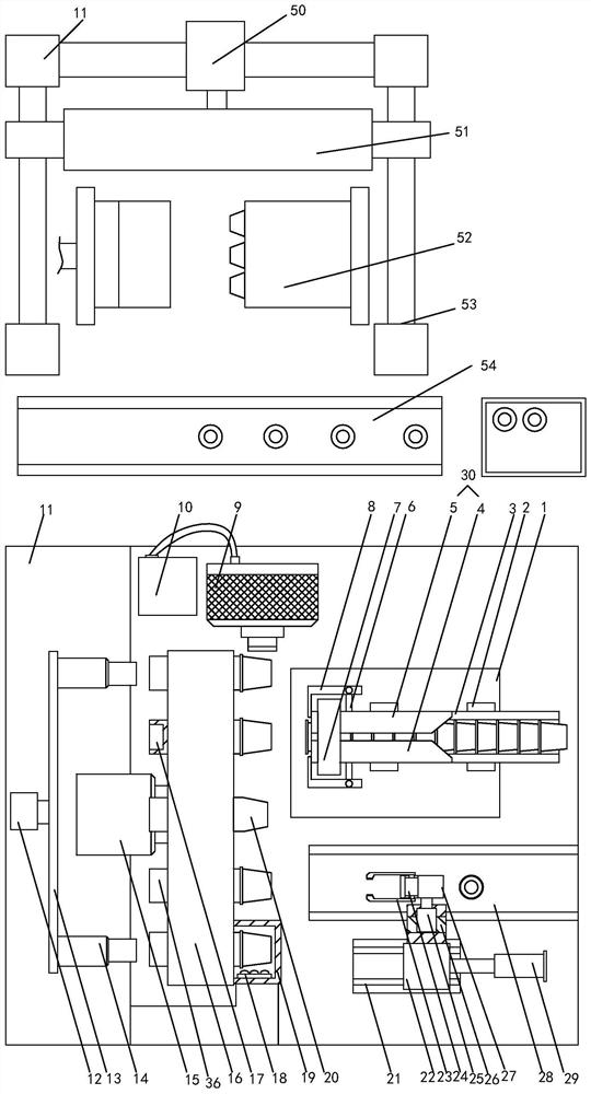 Injection molding and printing integrated processing system for food packaging container