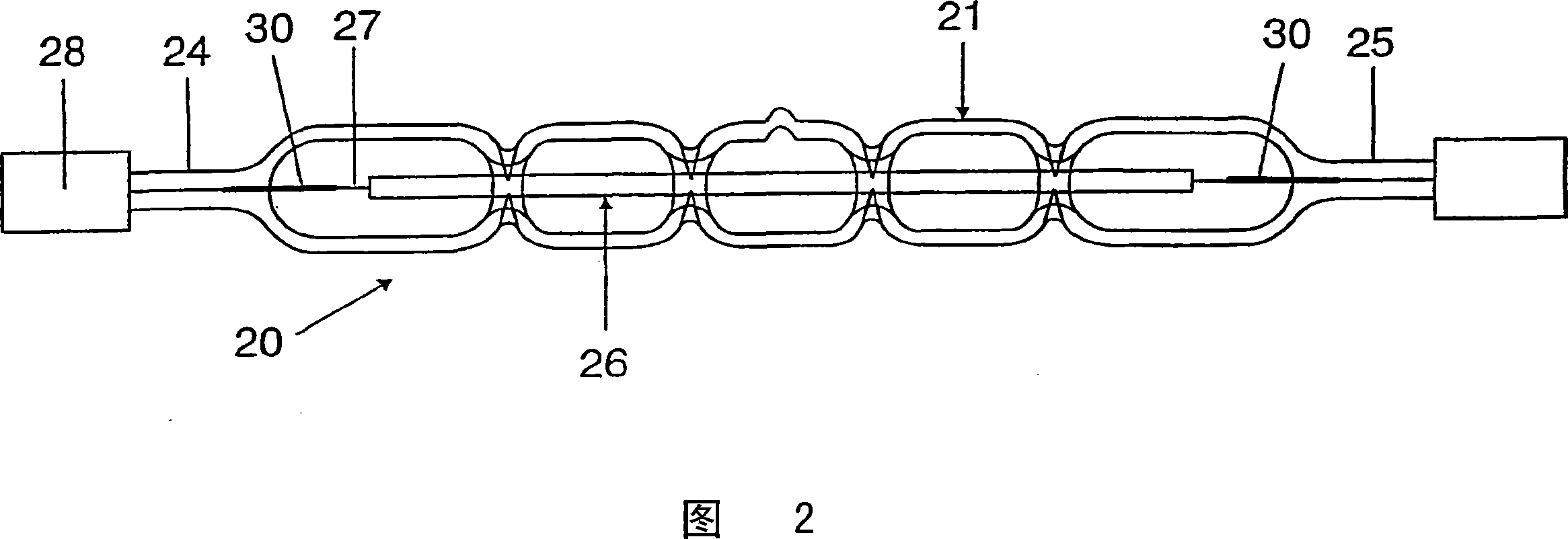 Light bulb containing an illumination body that contains carbide