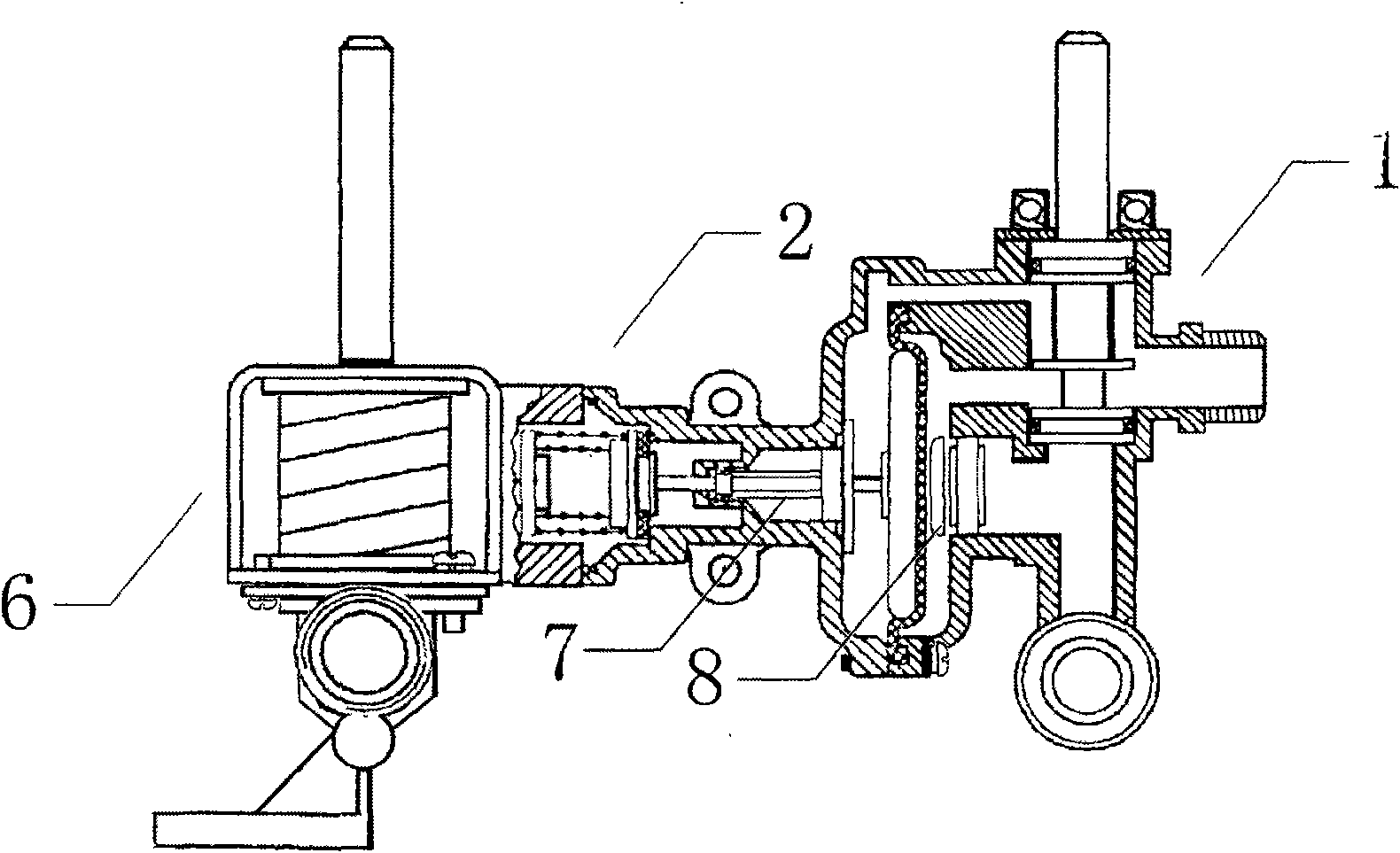 Water and gas coupled valve of gas water heater