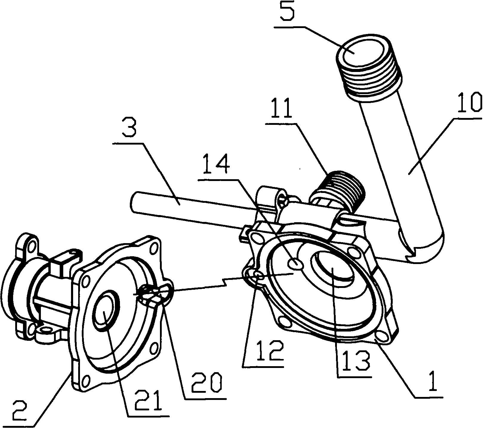 Water and gas coupled valve of gas water heater