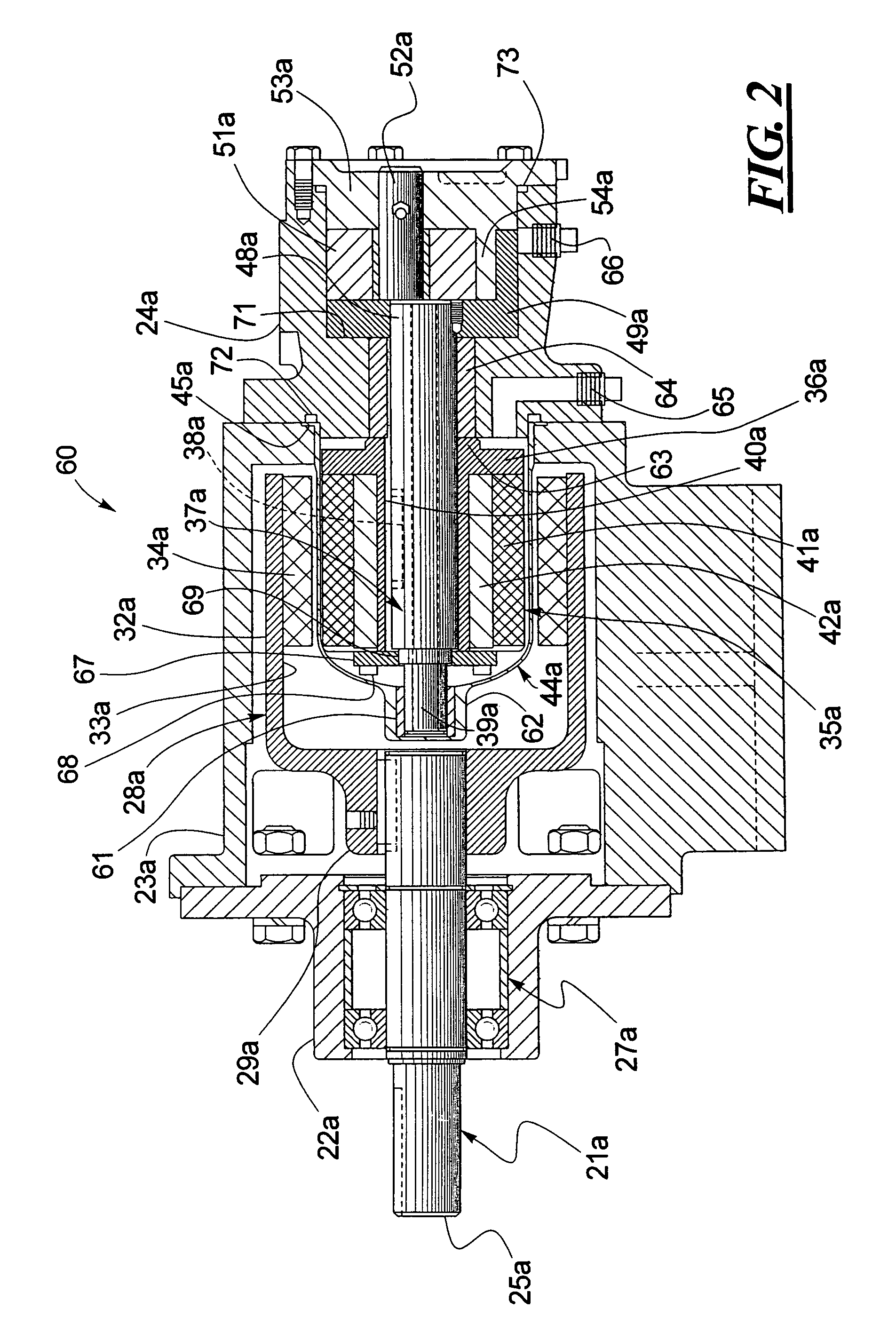 Rotor shaft bearing design and coupling mechanism