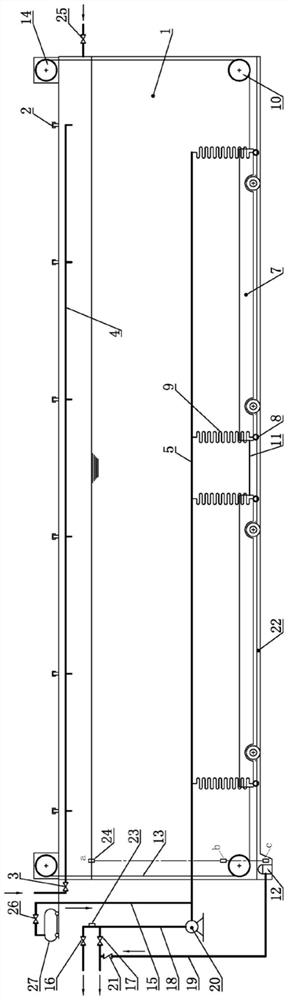 Initial rainwater collection and storage purification pool and purification process