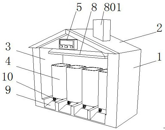 Intelligent garbage classified collection house and control method thereof