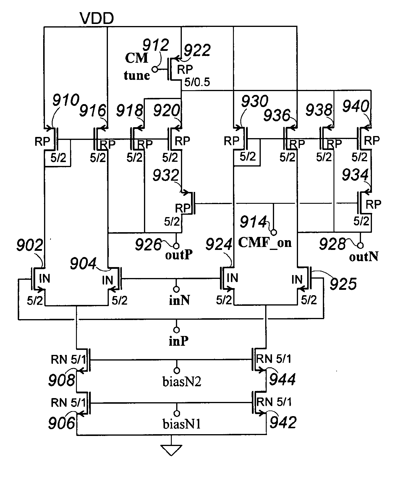 Low-Noise High Efficiency Bias Generation Circuits and Method