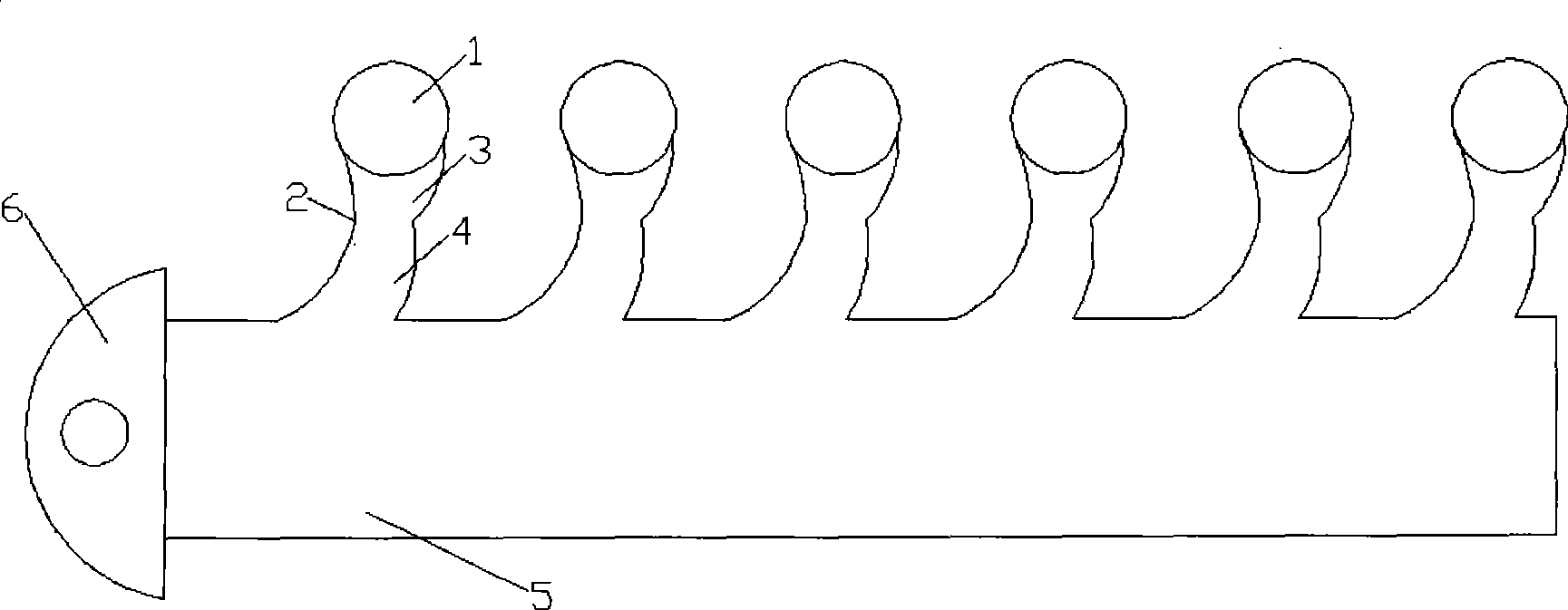 Module type pulse conversion turbocharging system with scaling type exhaust pipe