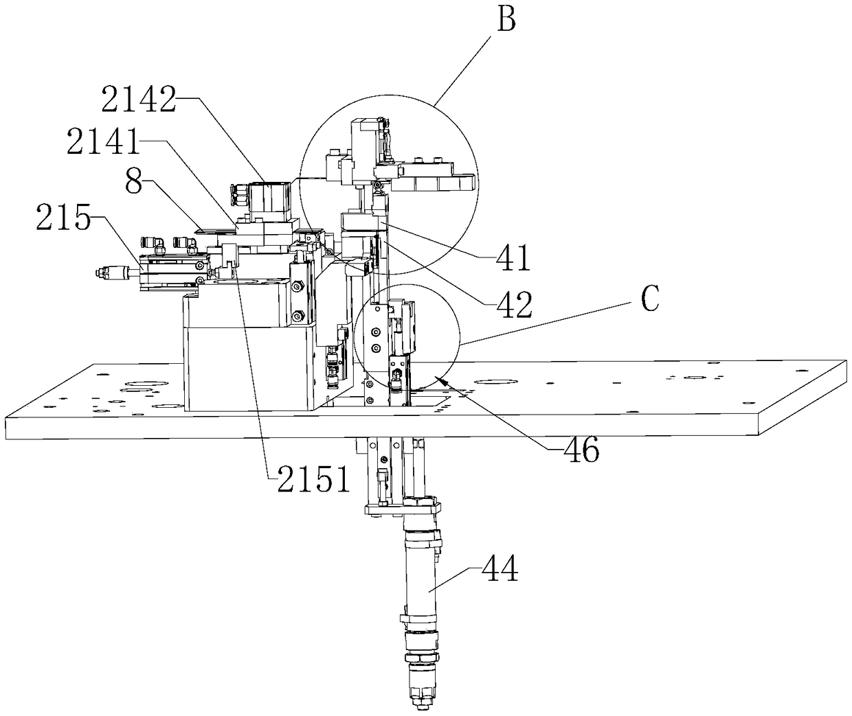 Slider penetrating device for zipper