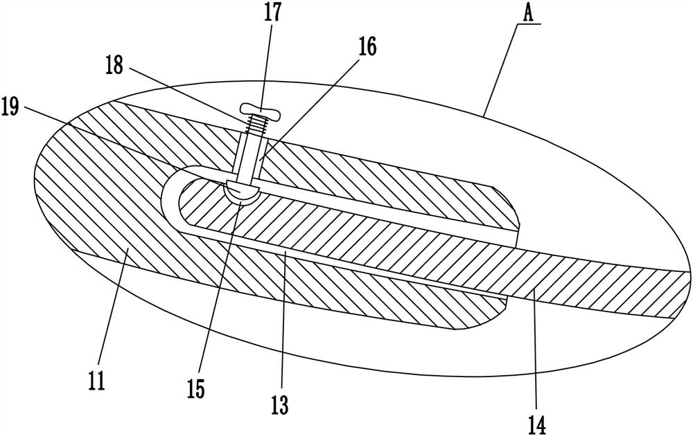 An auxiliary tongue depressing device for laryngology examination