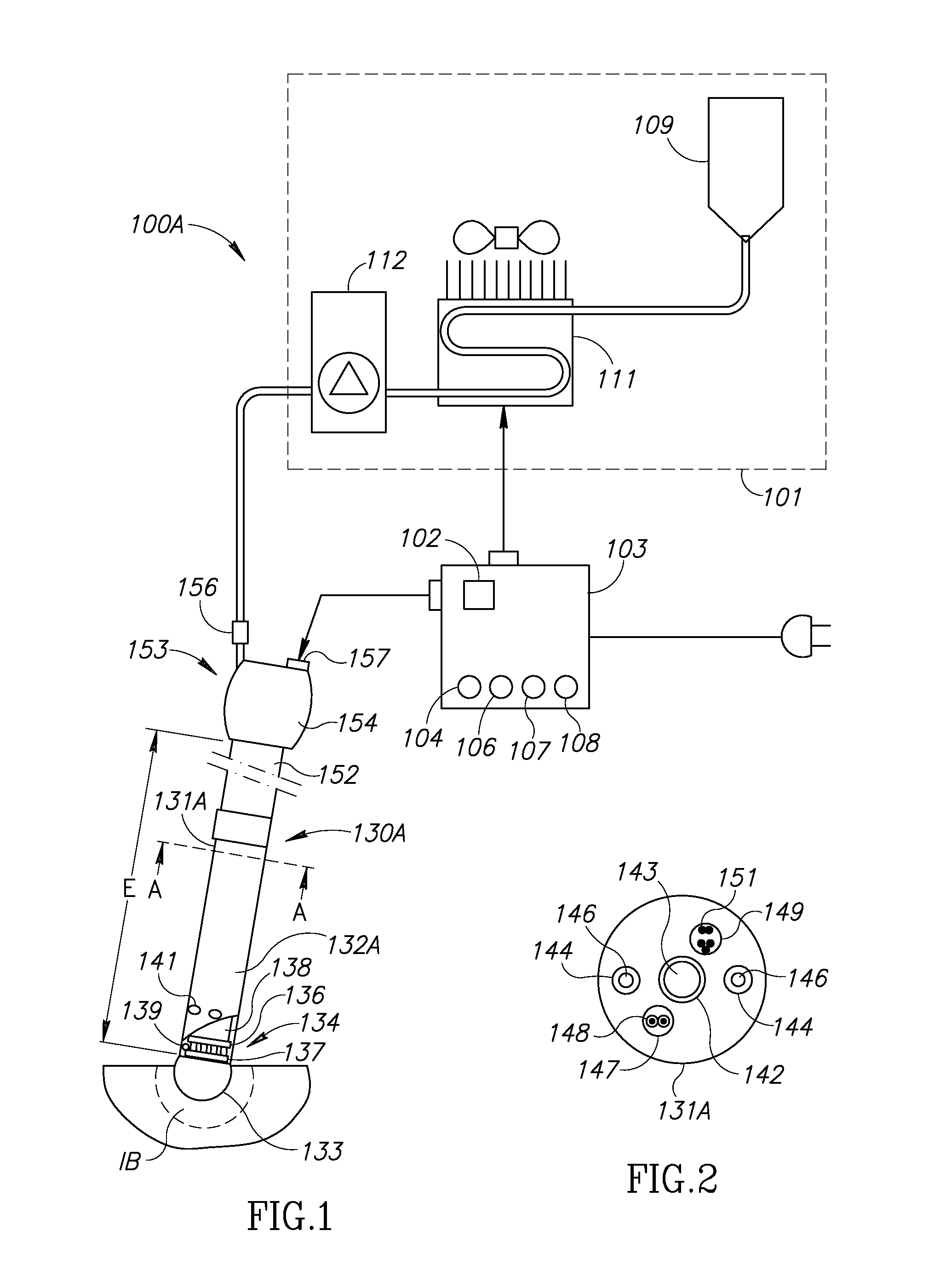 Cryocatheter with single phase coolant fluid cooled thermoelectric module and cerebral medical procedures employing local ice ball