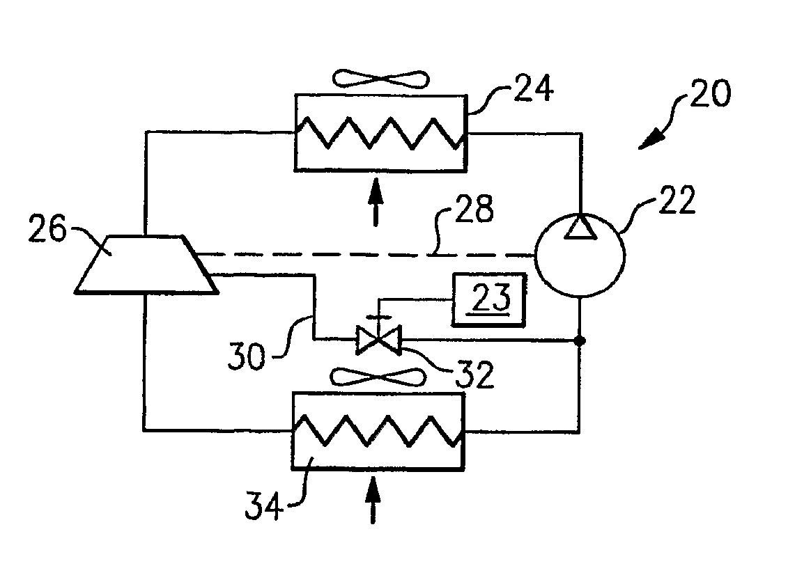 Injection of refrigerant in system with expander