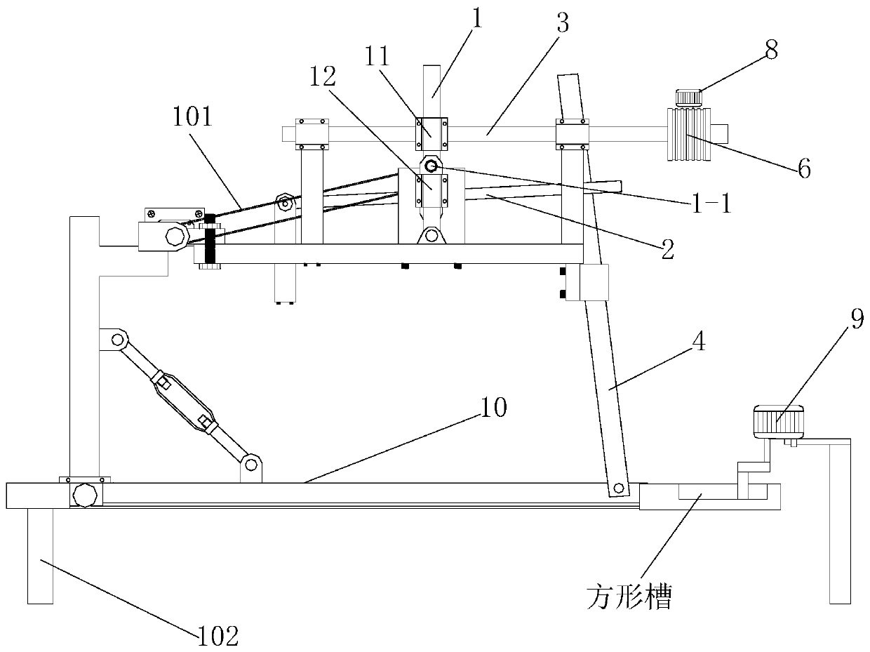 Bidirectional rapid pot returning, turning and shaking mechanism