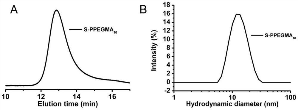 PEG core cross-linked star-shaped polymer nano-contrast agent and its preparation method and application