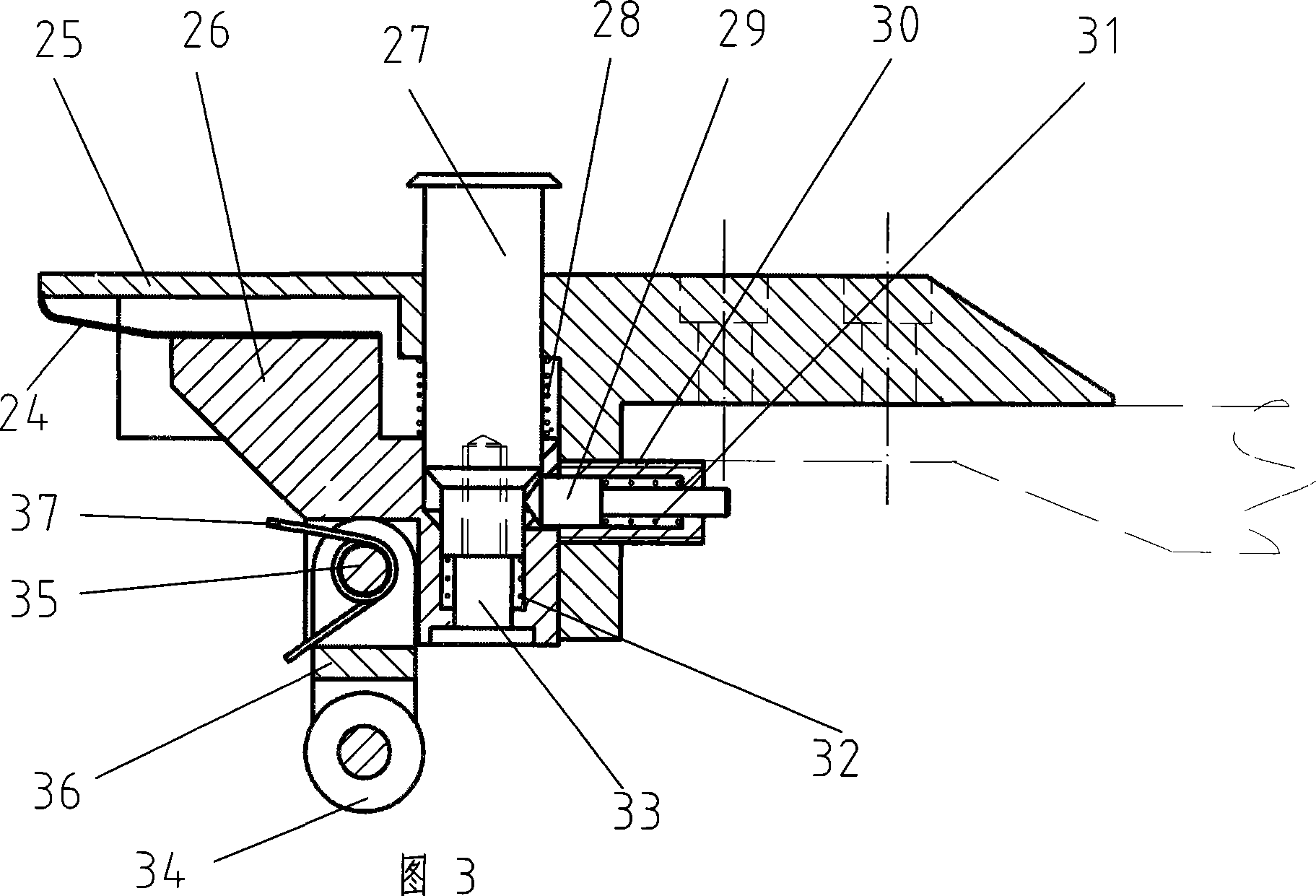 Die-cutting mark press (or thermoprinting machine) with paper holding and locating at the feed portion and one time paper-push-paper movement